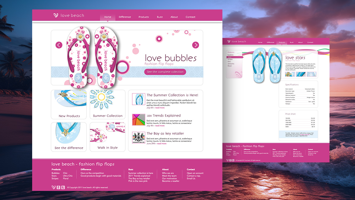 Love Beach - Site web