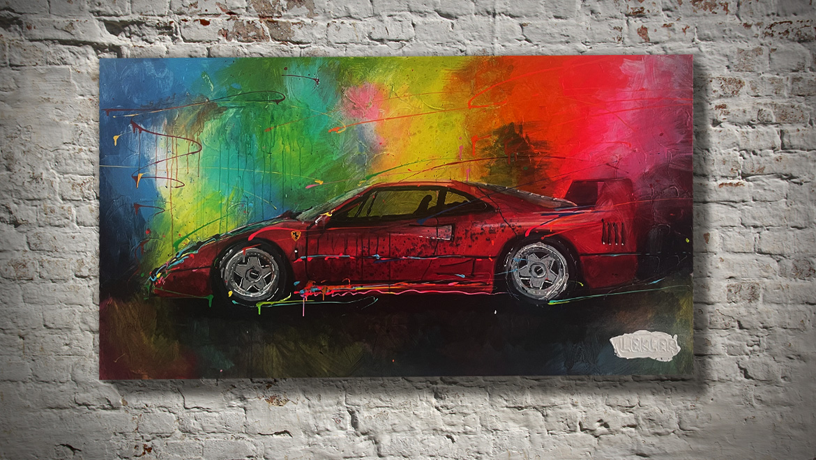 Peinture sur toile - Ferrari F40
