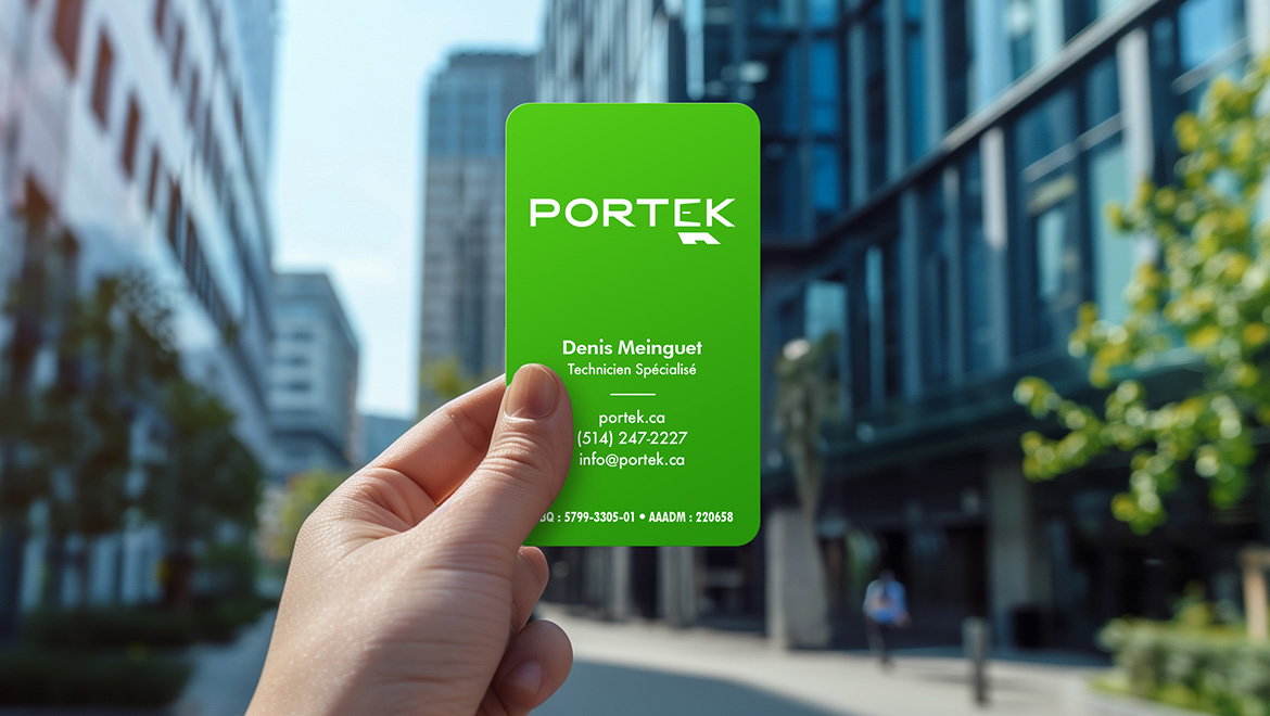 Carte d'affaires Portek